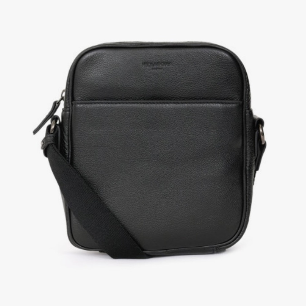 Hexagona leather messenger bag